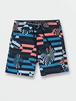 Little Boys Stone Stripe Mod-Tech Trunks