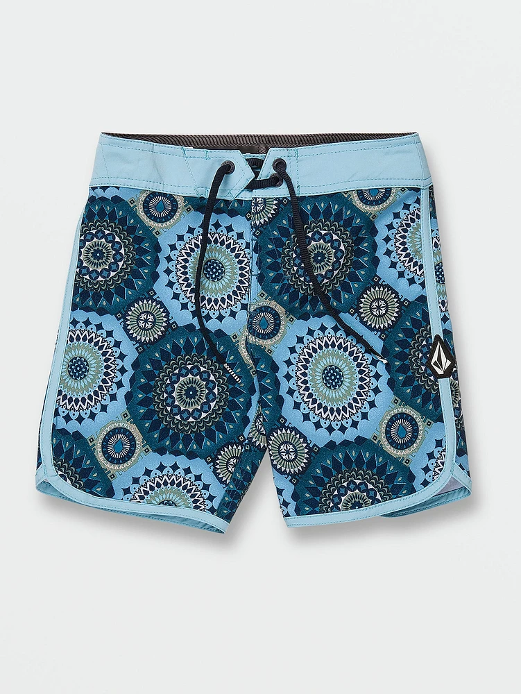 Little Boys Barnacle Scallop Mod Trunks - Navy