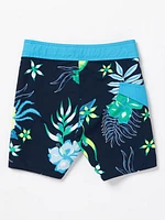 Little Boys Mod-Tech Sunriser Floral Trunks - Navy