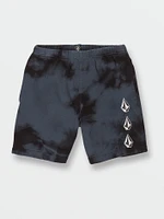 Little Boys Iconic Stone Plus Fleece Shorts - Marina Blue