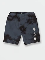 Little Boys Iconic Stone Plus Fleece Shorts - Marina Blue