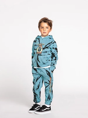 Little Boys Caiden Dye Fleece Pants - Pale Aqua