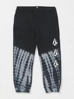 Little Boys Volcom Dyed Elastic Waist Fleece Pants - Black