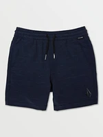 Little Boys Understoned Elastic Waist Hybrid Shorts - Navy