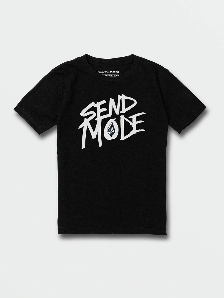 Little Boys Send Mode Short Sleeve Tee - Black