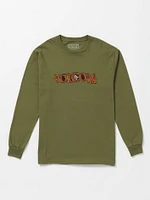 Little Boys Squable Long Sleeve Tee - Miltary