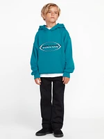 Little Boys Strike Hood Pullover Sweatshirt - Ocean Teal