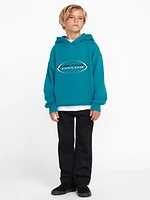 Little Boys Strike Hood Pullover Sweatshirt - Ocean Teal