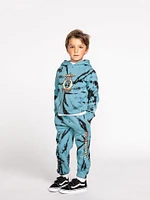 Little Boys Caiden Dye Pullover Hoodie - Pale Aqua