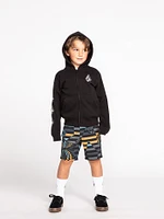 Little Boys Iconic Stone Zip Hoodie