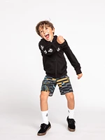 Little Boys Iconic Stone Zip Hoodie