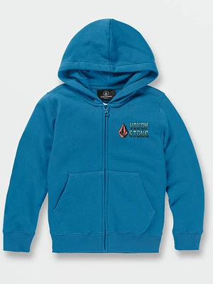 Little Boys Bat Wheel Zip Hoodie - Blue Drift