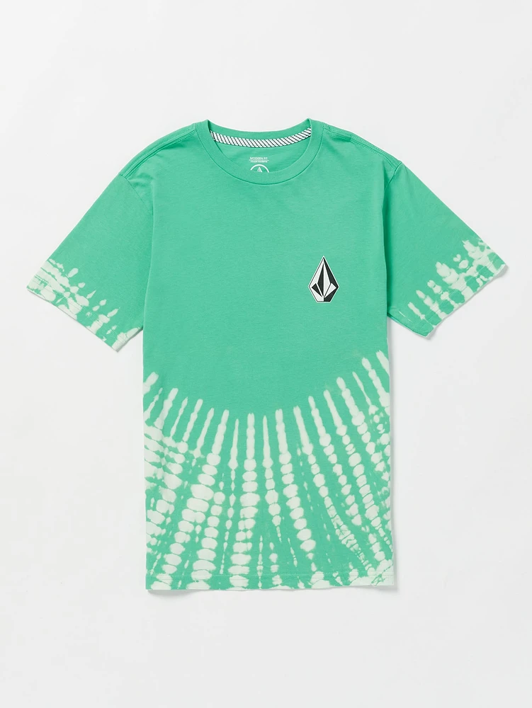 Little Boys Iconic Stone Dye Short Sleeve Tee - Mediterranean