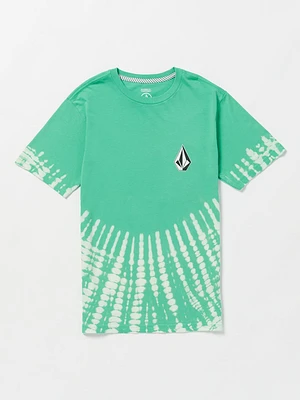 Little Boys Iconic Stone Dye Short Sleeve Tee - Mediterranean