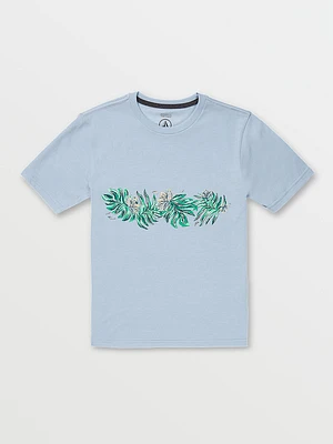 Little Boys Marble Floral Short Sleeve Tee - Cali Blue Heather