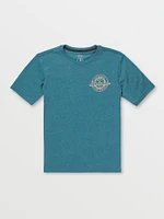 Little Boys Initial Short Sleeve Tee - Carribean Heather