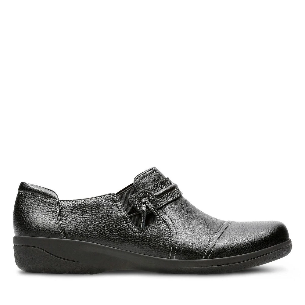 Cheyn Madi Black Leather Slip-On