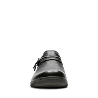 Cheyn Madi Black Leather Slip-On