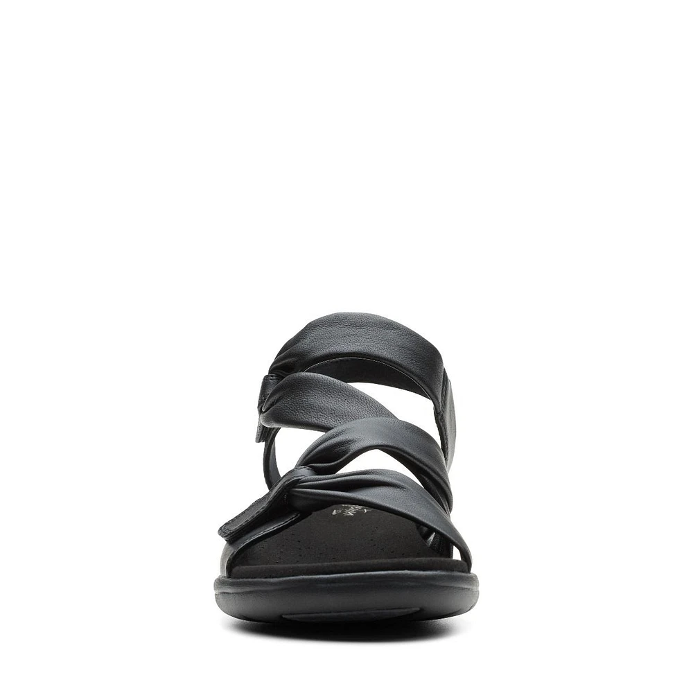 Saylie Moon Black Leather Sandal