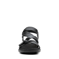 Saylie Moon Black Leather Sandal