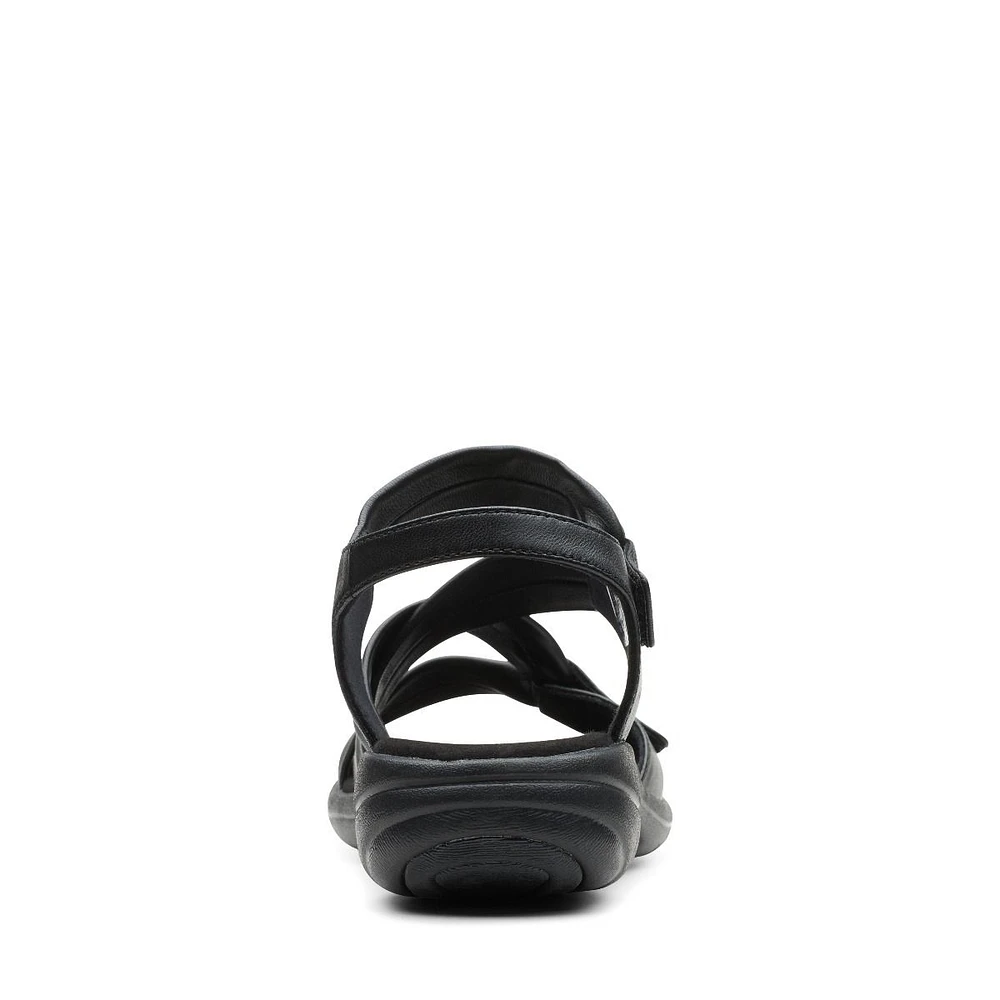 Saylie Moon Black Leather Sandal