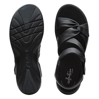 Saylie Moon Black Leather Sandal