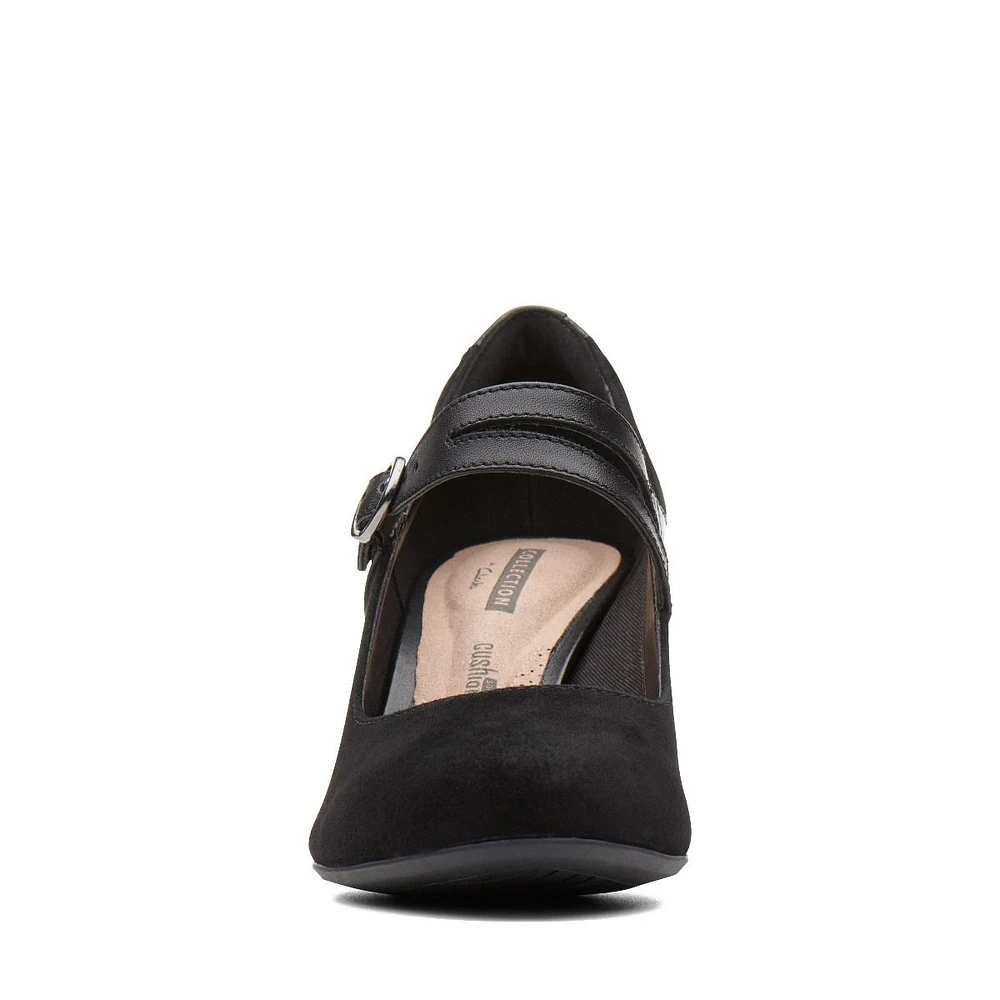 Dancer Reece Black Suede Mary Jane Pump