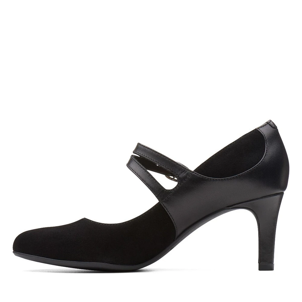 Dancer Reece Black Suede Mary Jane Pump