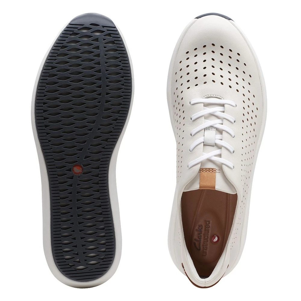 Un Rio Tie White Nubuck Leather Sneaker