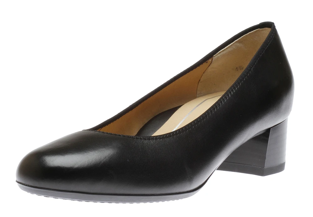 Vivian Black Leather Pump