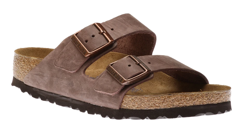 Arizona Soft Footbed Habana Brown Oiled Leather Slide Sandal