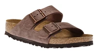 Arizona Soft Footbed Habana Brown Oiled Leather Slide Sandal