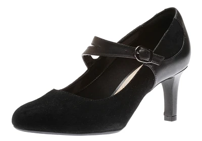 Dancer Reece Black Suede Mary Jane Pump