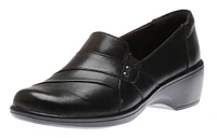 May Marigold Black Leather Slip-On Dress Loafer