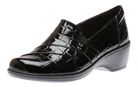 May Marigold Black Croco Slip-On Loafer