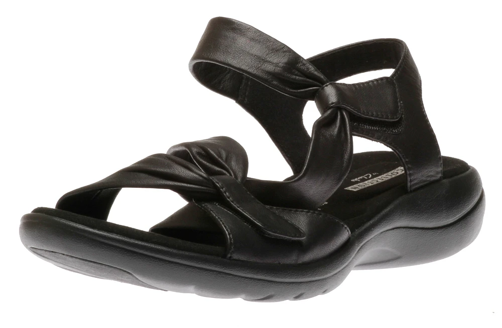 Saylie Moon Black Leather Sandal