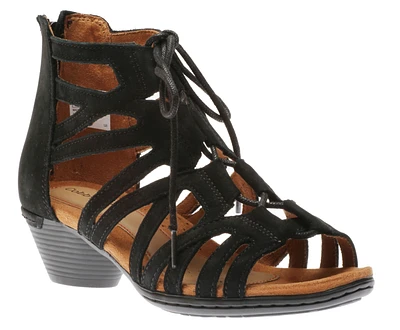 Laurel Black Caged Sandal