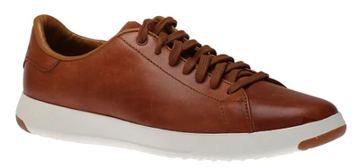 GrandPrø Brown Leather Lace-Up Tennis Sneaker