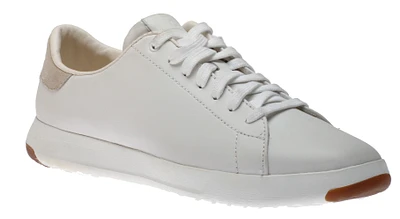 GrandPrø White Leather Lace-Up Tennis Sneaker