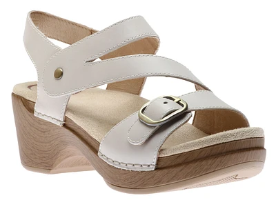 Shari Ivory Leather Sandal