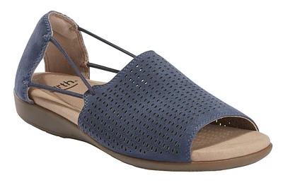 Abra Indigo Blue Suede Slip-On Sandal