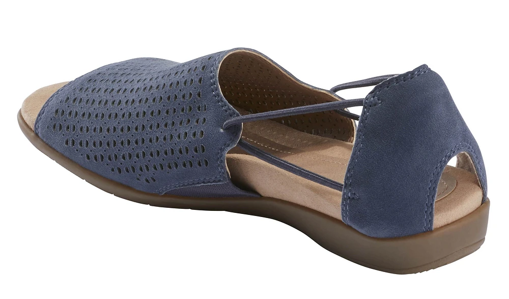 Abra Indigo Blue Suede Slip-On Sandal