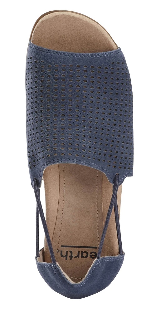 Abra Indigo Blue Suede Slip-On Sandal