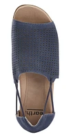 Abra Indigo Blue Suede Slip-On Sandal