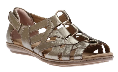 Belle Bridget Platinum Leather Sandal