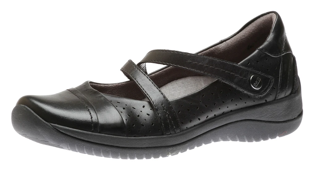 Kara Galilei Black Perforated Leather Mary Jane Shoe