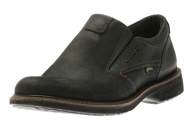 Turn Black Leather Gore-Tex Waterproof Slip-On Shoe