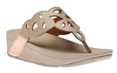 Elora Crystal Rose Gold Thong Sandal