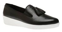 Superskate Black Leather Tassel Loafer