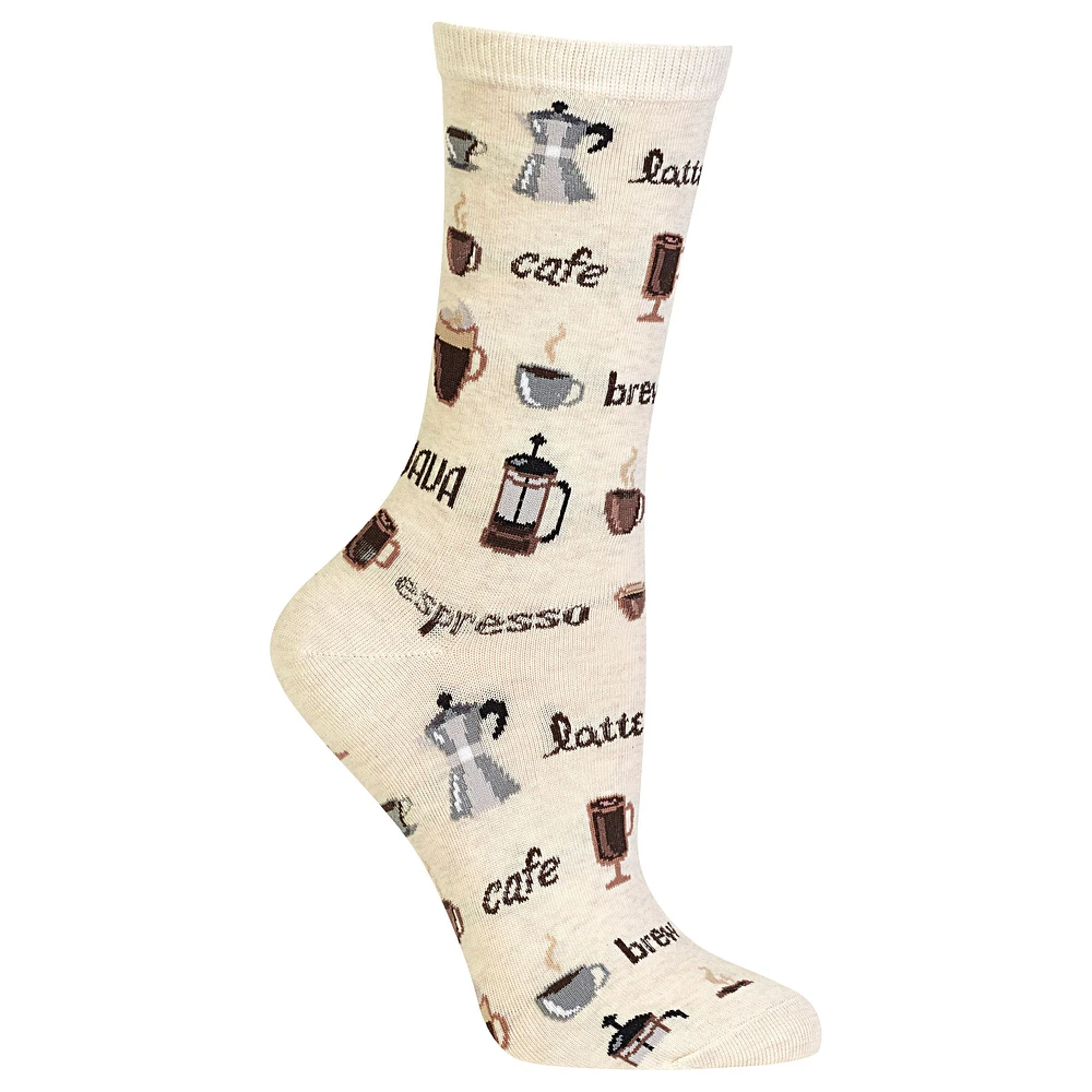 Hotsox Women's Coffee Crew Socks